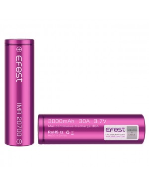 Efest 20700 3000mAH 30A (five leg) rechargeable battery 