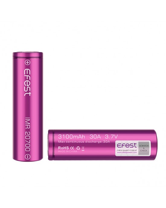 Efest 20700 3100mAh 30A(four leg) rechargeable battery 