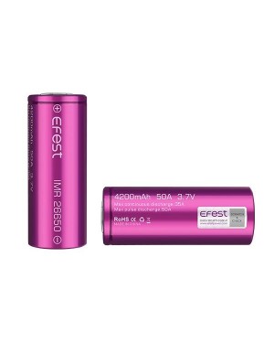 Efest 26650 4200mAH 50A rechargeable battery (Max continuous Discharger rate: 35A)