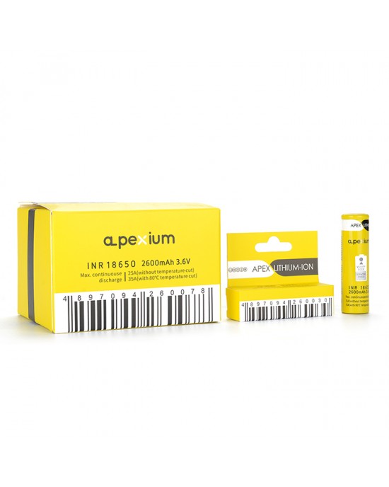 Apexium  18650 2600mAh 35A Rechargeable Battery