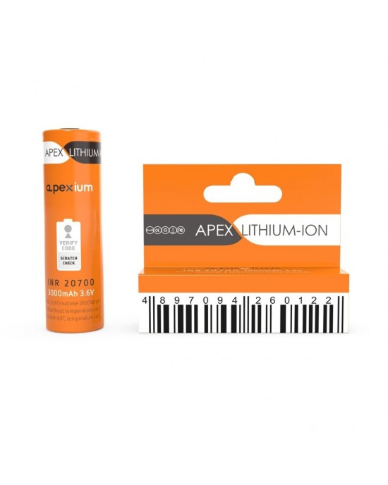 Apexium 20700 3000mAh 35A rechargeable Battery 