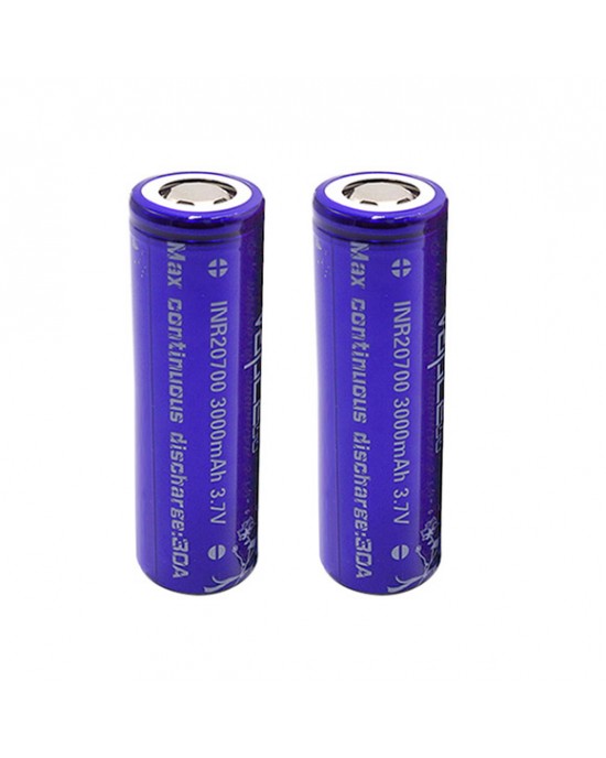 VapCell 20700 3000mAh 30A rechargeable battery (Grade A 5-leg)