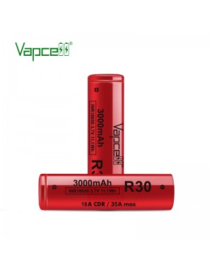 Vapcell R30 18650 3000mah 18A/35A rechargeable battery 