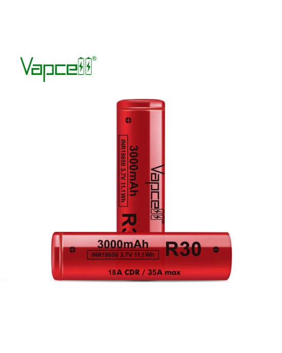 Vapcell R30 18650 3000mah 18A/35A rechargeable battery 
